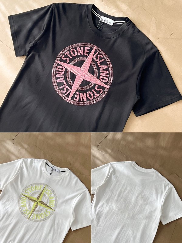 Футболка Stone Island Brand Logo - Thread Embroidery "Black" фото № 5