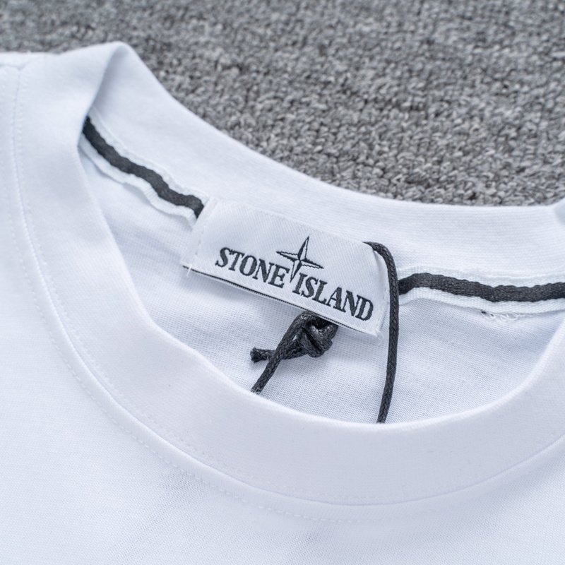 Футболка Stone Island With Fancy Logo Design "White" фото № 3
