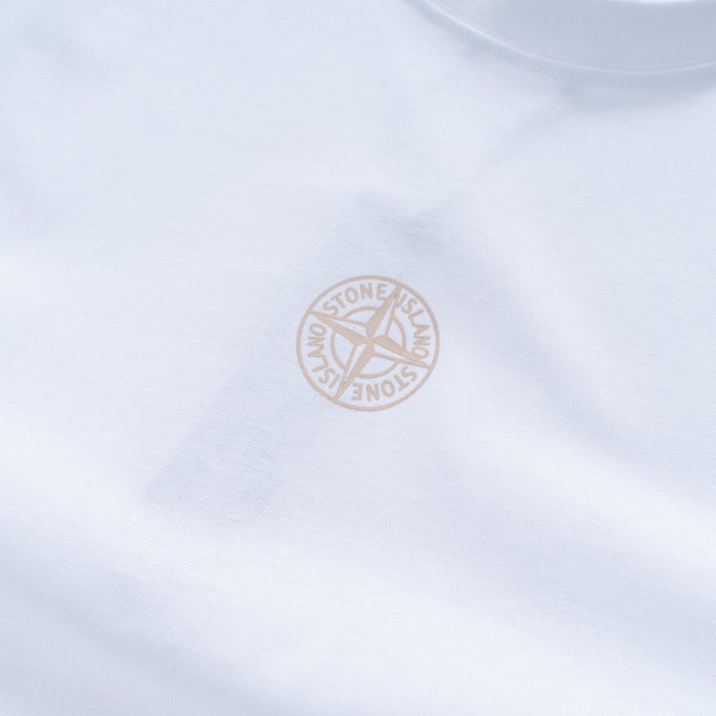 Футболка Stone Island With Fancy Logo Design "White" фото № 4