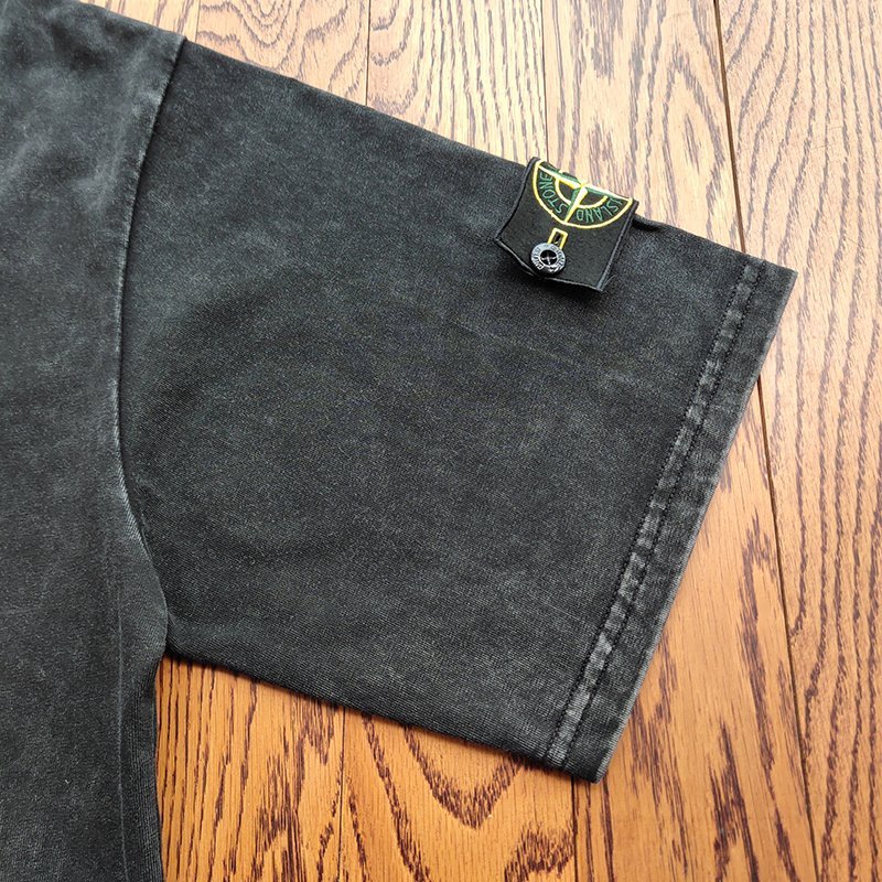 Футболка Stone Island Scuffed Style "Black" фото № 8