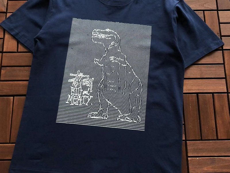 Футболка Stussy Dinosaur Made Of Lines "Blue" фото № 2