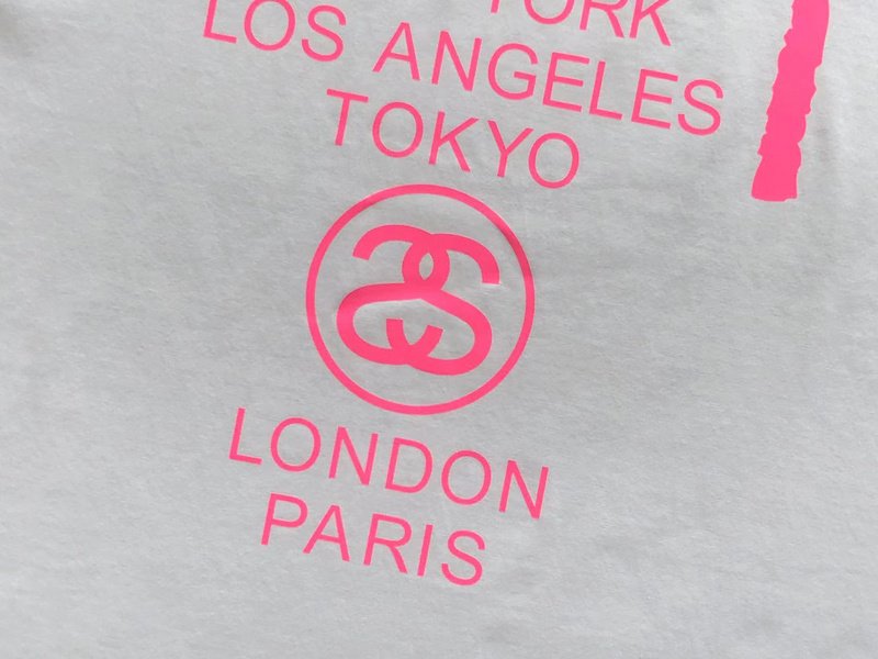 Футболка Stussy Colorful Cities List Under Logo "White" фото № 5