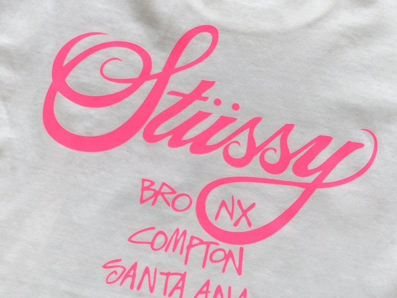 Футболка Stussy Colorful Cities List Under Logo "White" фото № 8