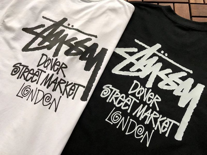 Футболка Stussy Plain Inscription Dover Street Market London "Black" фото № 5