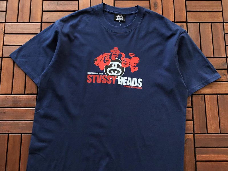 Футболка Stussy Letter With Mirror Image In Circle And Inscription "Blue" фото № 2