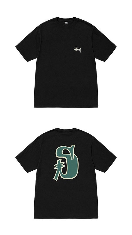 Футболка Stussy With Capital Letter S "Black" фото № 2