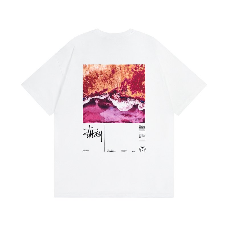 Футболка Stussy With A Bright Picture "White" фото № 2