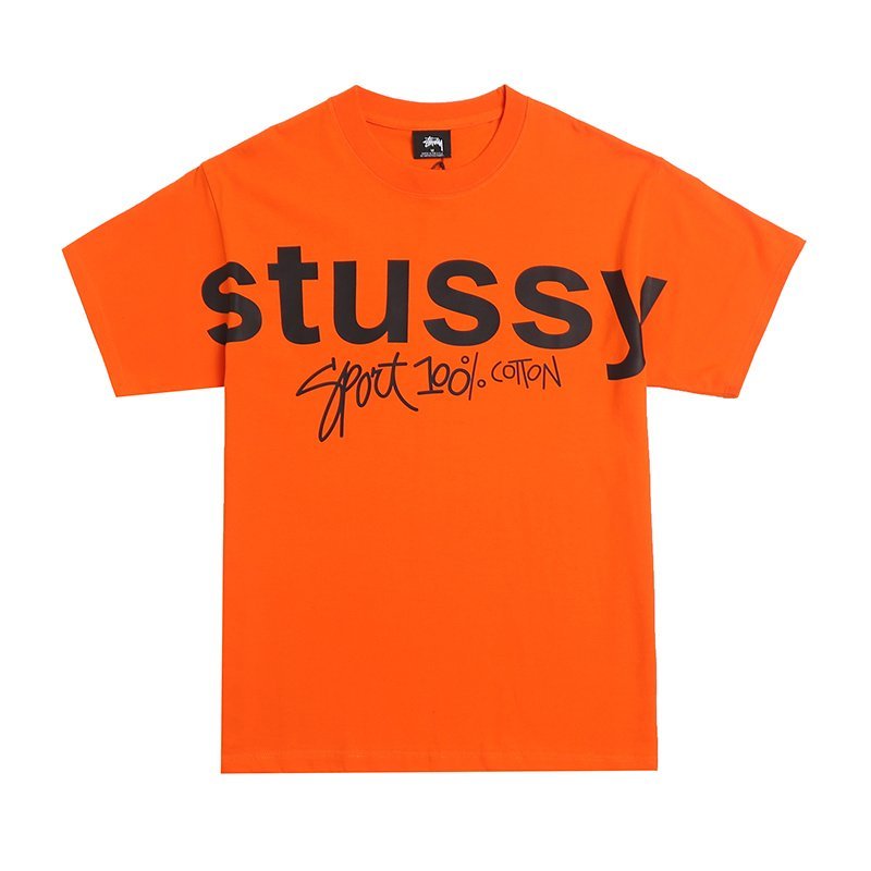 Футболка Stussy 100 Percent Cotton "Orange" фото № 2