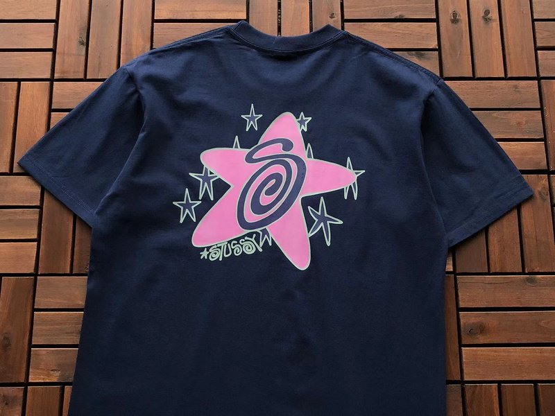 Футболка Stussy Big Star With Symbol Inside Print "Blue" фото № 2
