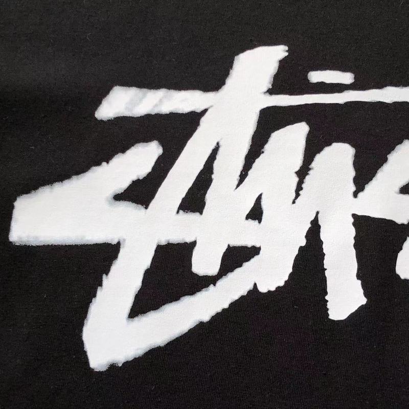 Футболка Stussy Wide Logo Lettering Front "Black" фото № 6