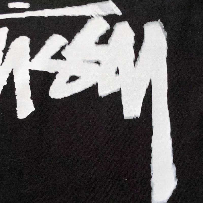 Футболка Stussy Wide Logo Lettering Front "Black" фото № 7