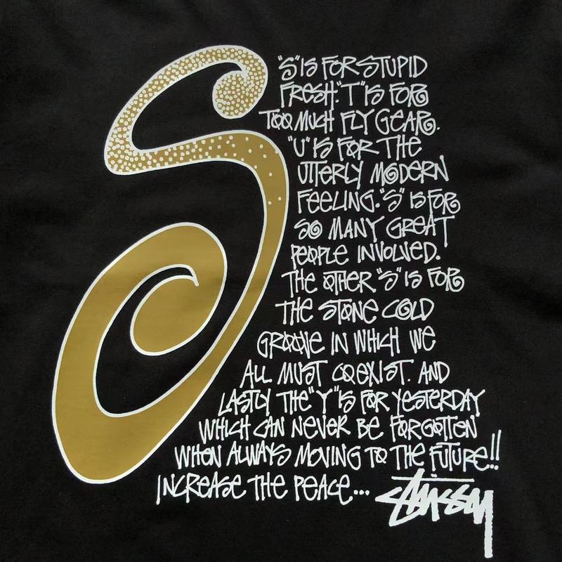 Футболка Stussy Big Letter With Text "Black" фото № 6
