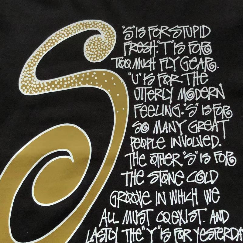Футболка Stussy Big Letter With Text "Black" фото № 7