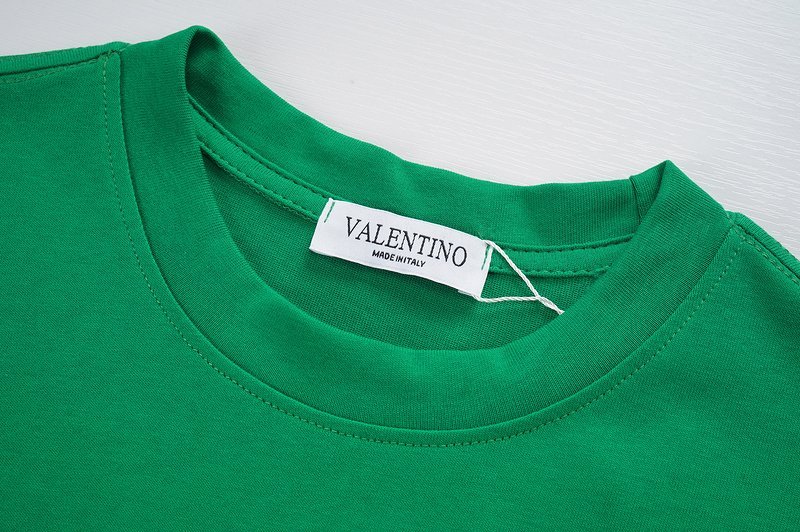 Футболка Valentino Text Logo "Green" фото № 5