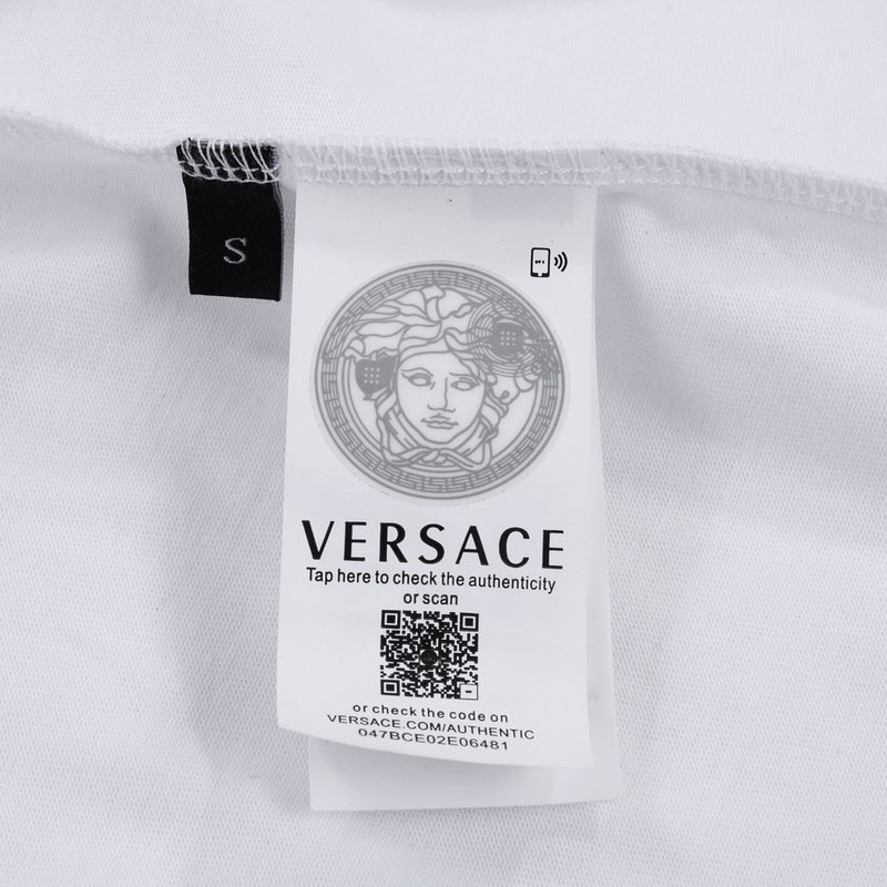 Футболка Versace With A Rich Rabbit Print "White" фото № 8