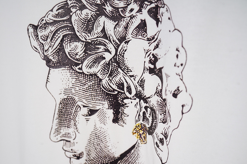 Футболка Versace With A Golden Gorgon Pattern "White" фото № 2