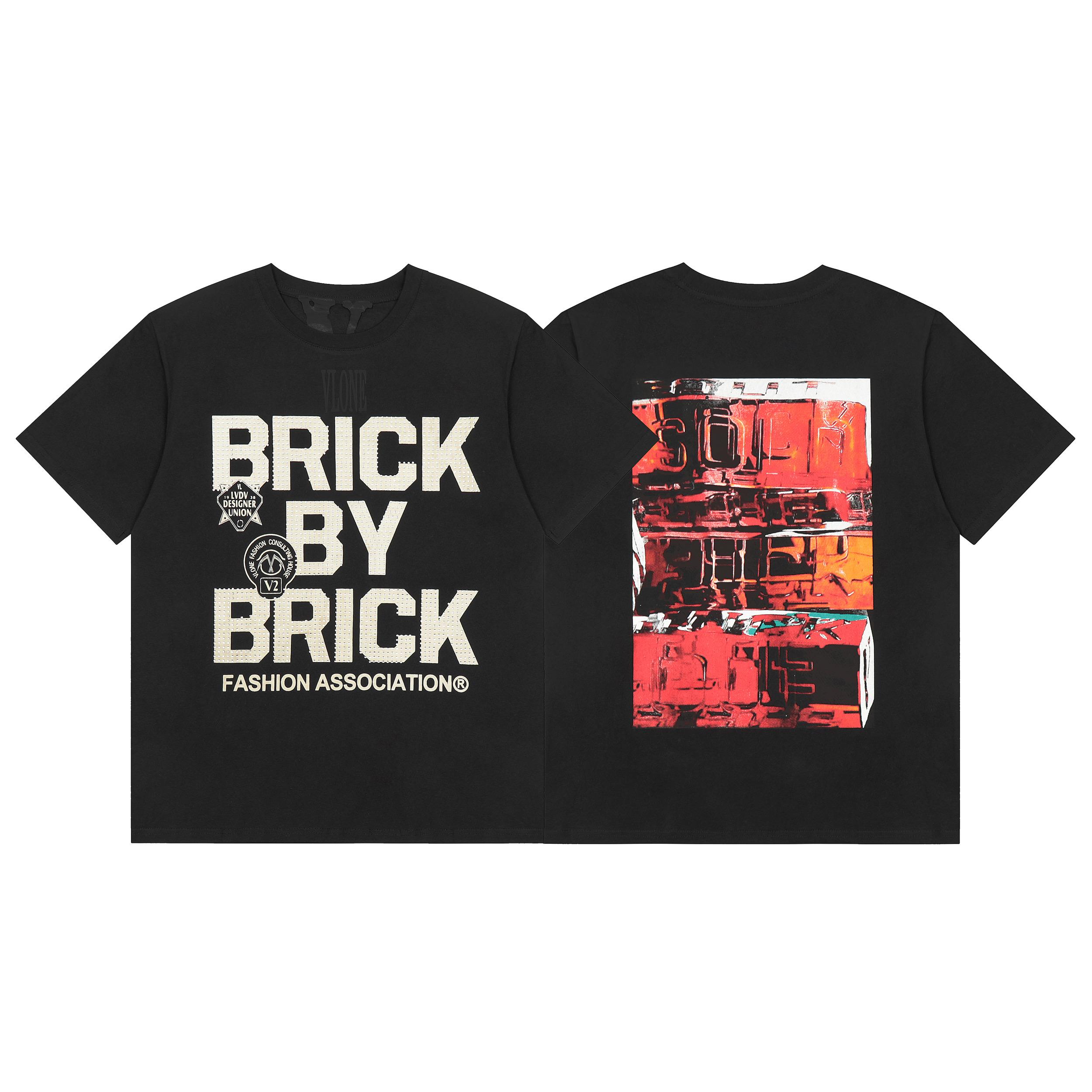 Футболка Vlone Brick By Brick Fashion Association "Black" фото № 8