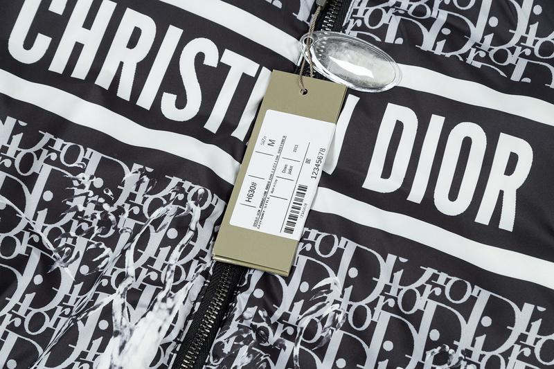 Пуховик Christian Dior Front Logo "Black/White" фото № 5