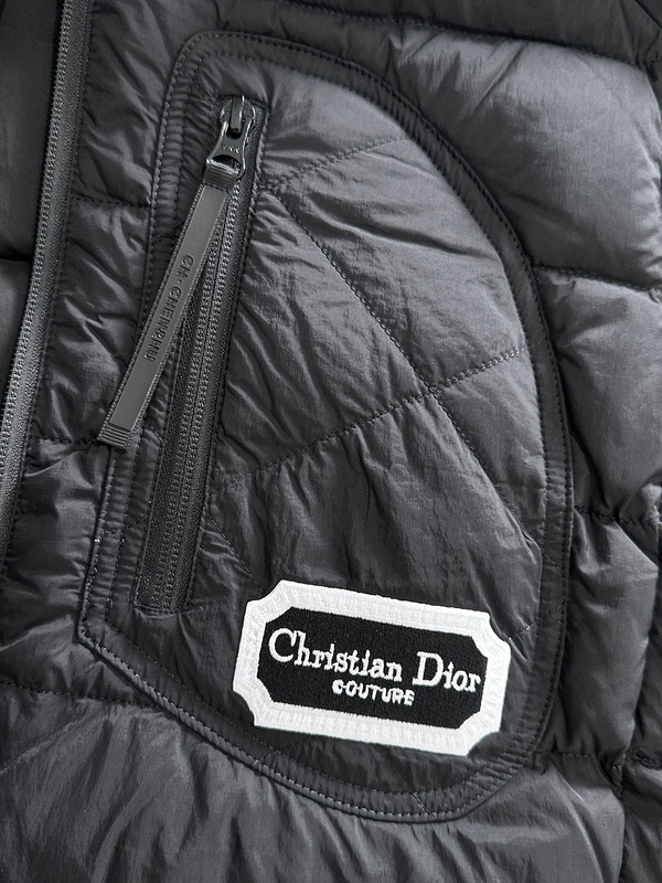 Пуховик Christian Dior Couture Fron Logo "Black" фото № 9