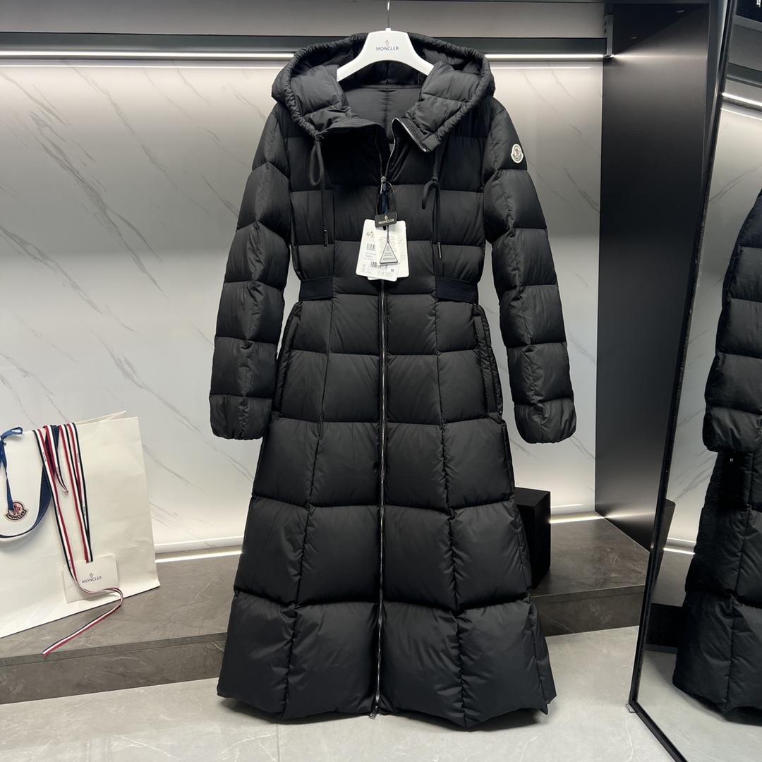 Удлиненный пуховик Moncler Faucon Long Coat "Black" фото № 4