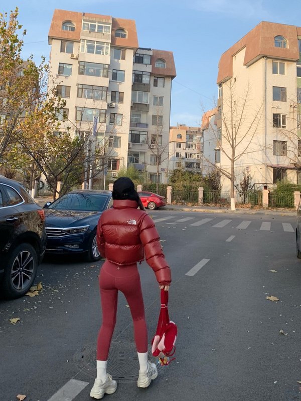 Пуховик North Face Front Zip Style "Burgundy" фото № 7