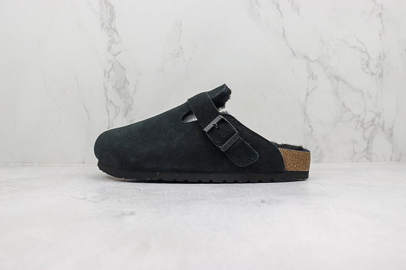 Birkenstock Boston Shearling "Black" фото № 2