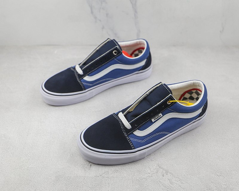 Vans Old Skool "Black/Dark Blue/White Strip" фото № 5