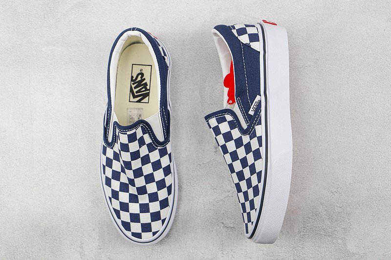 Vans Slip-On "Dark Blue/Checkboard" фото № 7