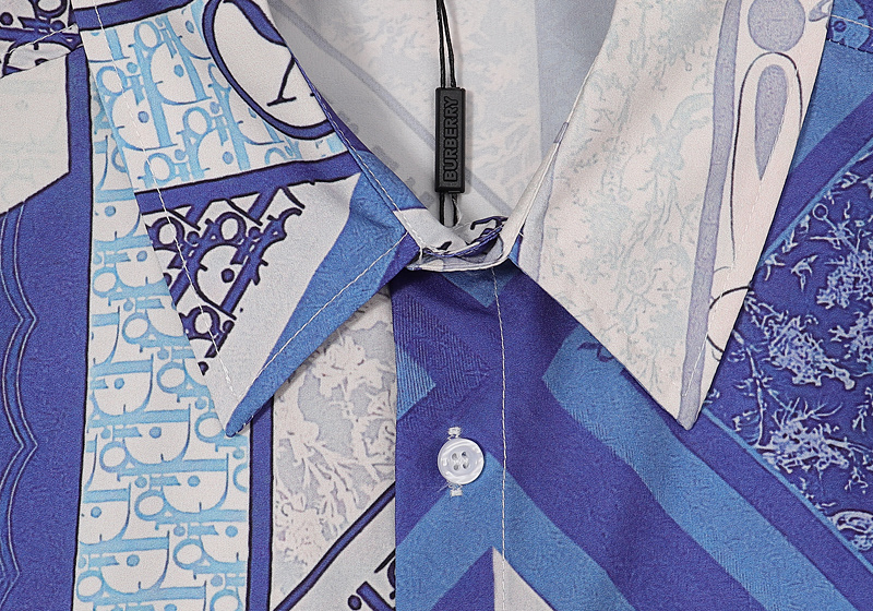 Рубашка Christian Dior Short Sleeve "Blue" фото № 8