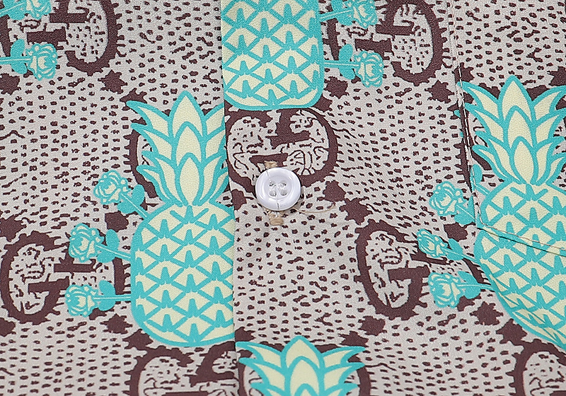 Рубашка Gucci With Pineapples "Blue" фото № 7