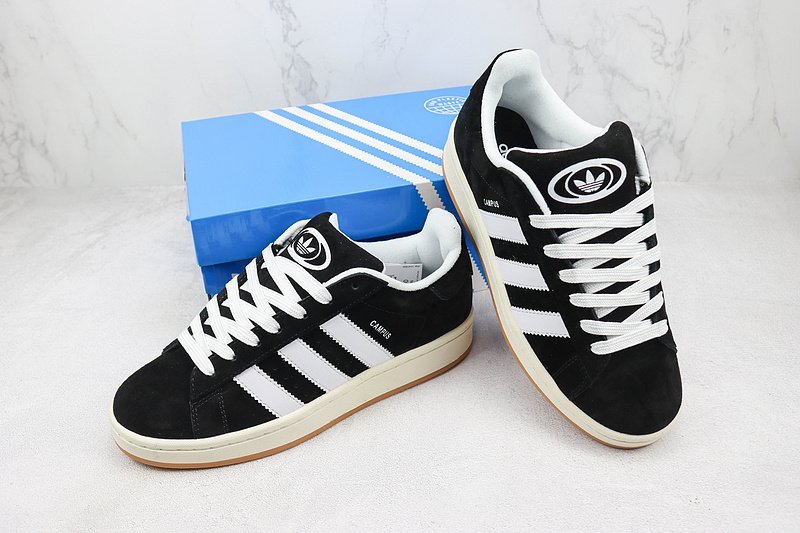 Adidas Campus 00s "Black/White/Footwear Beige" фото № 7