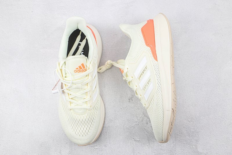 Adidas EQ21 "Rice White/Orange/Cloud White" фото № 6