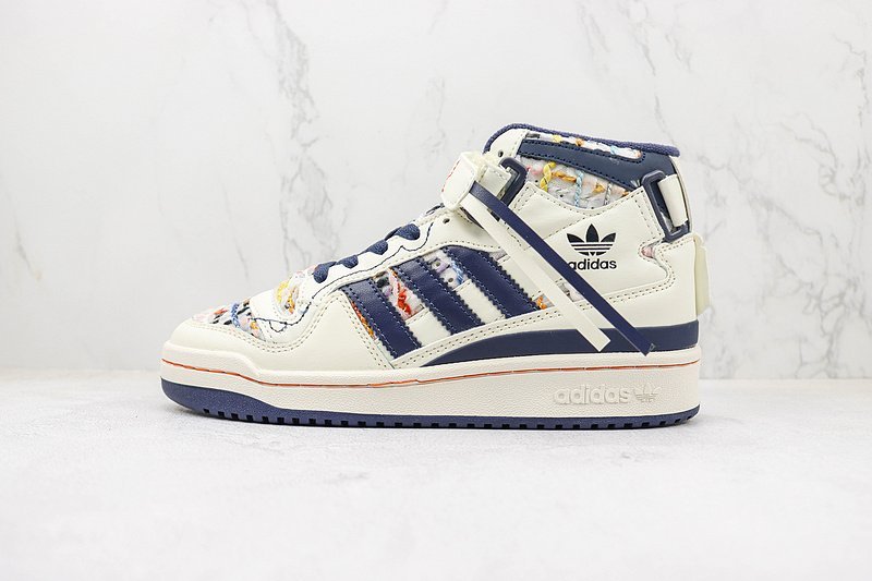 Adidas Forum 84 Mid "Chalk White/Blue" фото № 2