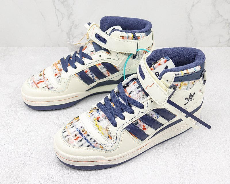 Adidas Forum 84 Mid "Chalk White/Blue" фото № 5