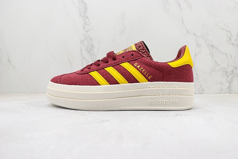 Adidas Gazelle Bold "Wine Red/Yellow" фото № 2