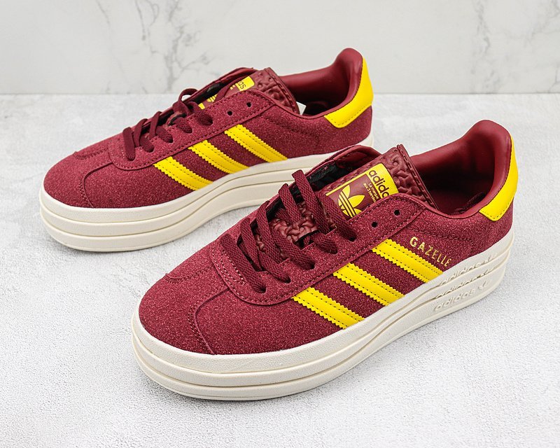 Adidas Gazelle Bold "Wine Red/Yellow" фото № 5