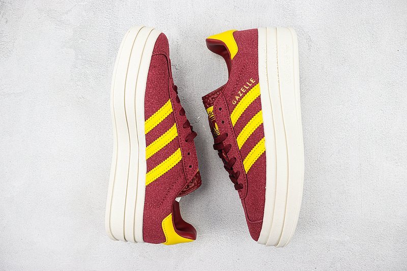 Adidas Gazelle Bold "Wine Red/Yellow" фото № 7