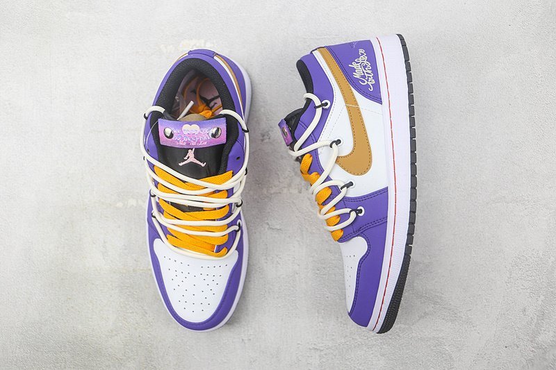 Air Jordan 1 Low "White/Purple/Orange" фото № 6
