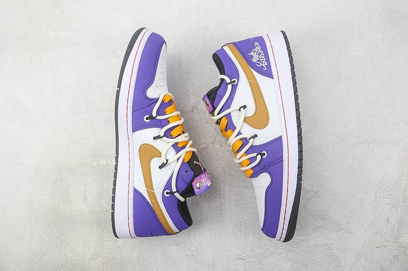 Air Jordan 1 Low "White/Purple/Orange" фото № 7