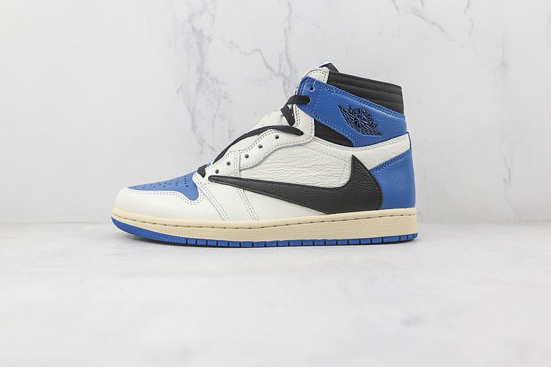 Travis Scott x Air Jordan 1 High OG SP Fragment "White/Blue" фото № 2