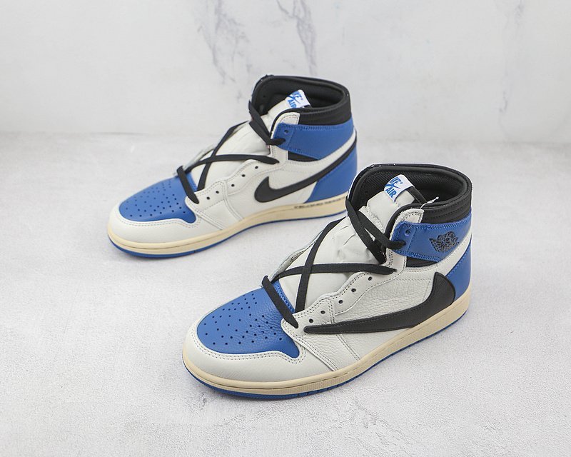 Travis Scott x Air Jordan 1 High OG SP Fragment "White/Blue" фото № 5