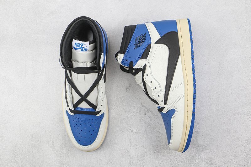 Travis Scott x Air Jordan 1 High OG SP Fragment "White/Blue" фото № 7