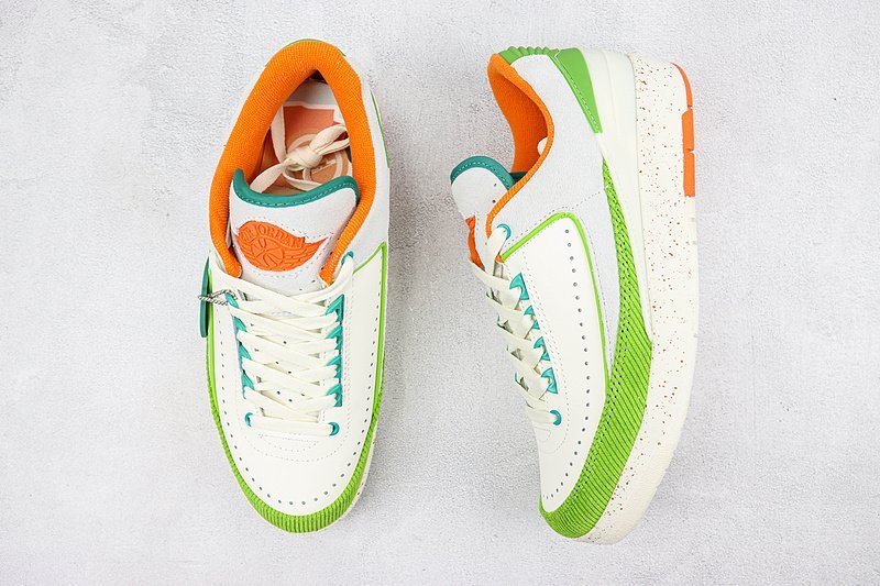 Titan x Air Jordan 2 Low "Green/Orange" фото № 7
