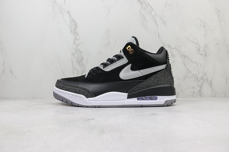 Air Jordan 3 Retro "Tinker Black/Cement Grey/Metallic Gold" фото № 2