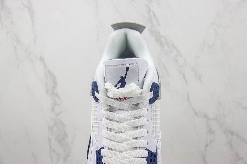 Air Jordan 4 "White/Midnight Navy/Grey" фото № 5