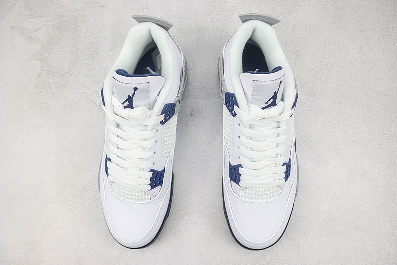 Air Jordan 4 "White/Midnight Navy/Grey" фото № 7