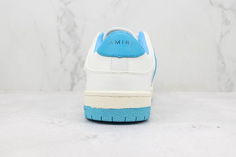 Amiri Skel Top Low "White/Sea Blue" фото № 9