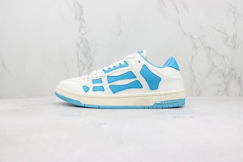 Amiri Skel Top Low "White/Sea Blue" фото № 2
