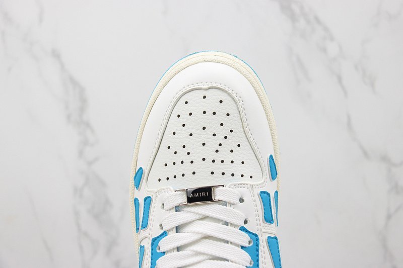 Amiri Skel Top Low "White/Sea Blue" фото № 4