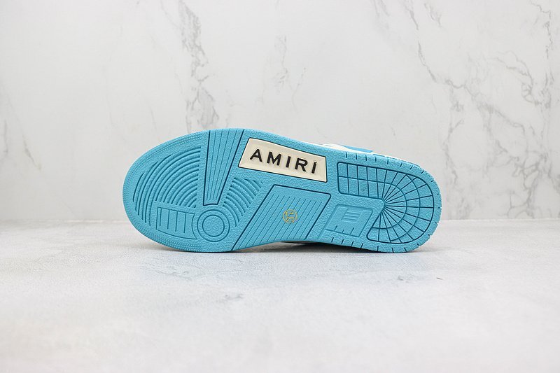 Amiri Skel Top Low "White/Sea Blue" фото № 8